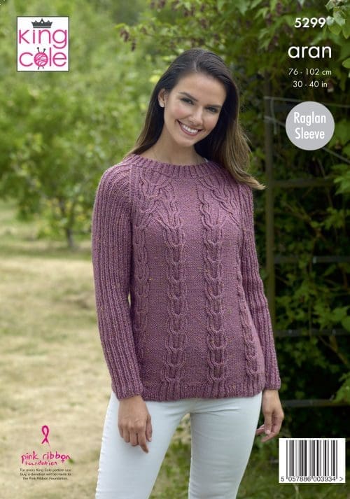 Easy to Follow Sweater & Cardigan Knitted in Big Value Aran Knitting ...