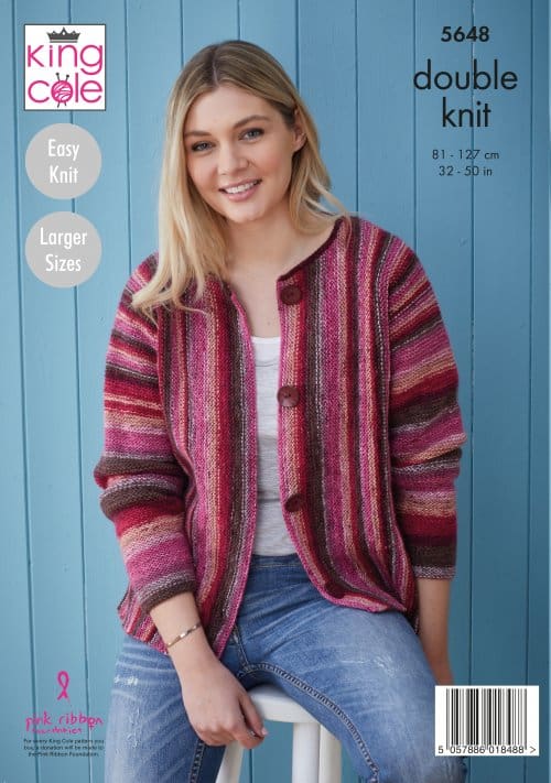 Easy to Follow Cardigans Knitted in Bramble DK Knitting Patterns - King ...