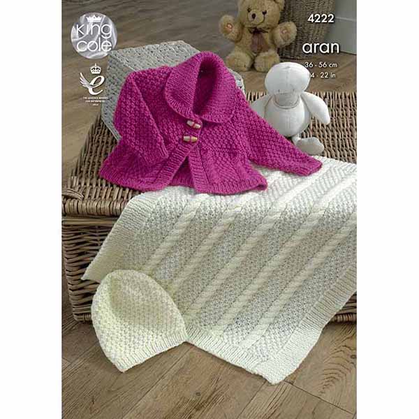 Jacket, Blanket and Hat Knitted with Comfort Aran