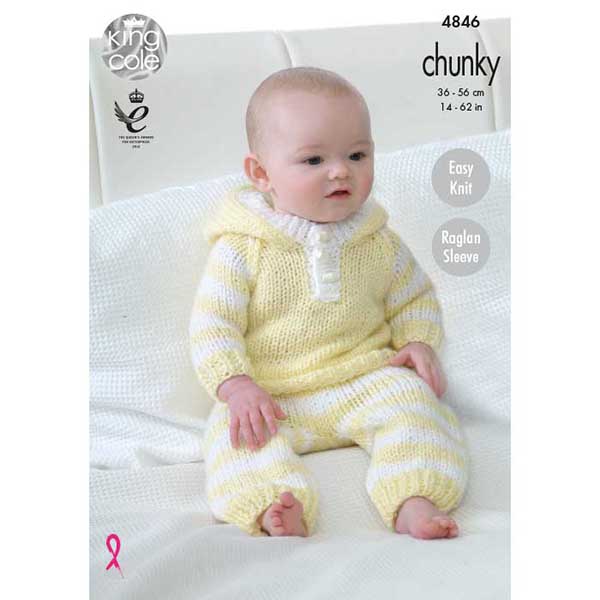 All-In-One, Hoody, Pants & Hat Knitted in Big Value Baby Chunky