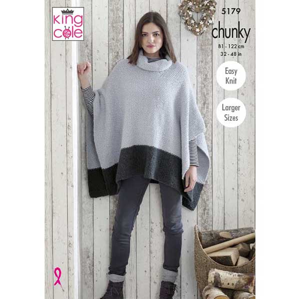 Ponchos Knitted in Timeless Chunky