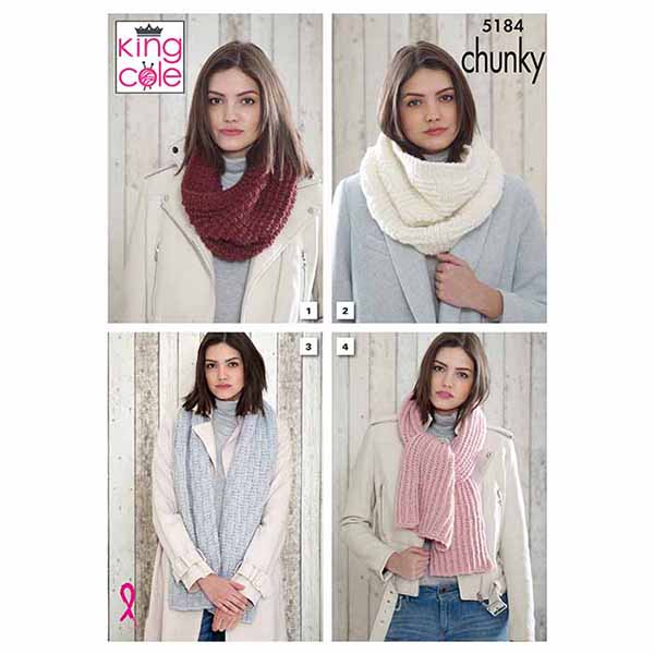 Snoods & Scarves Knitted in Timeless Chunky