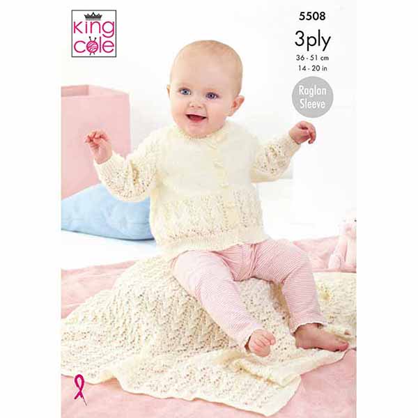Cardigan & Blanket Knitted in Big Value Baby 3ply