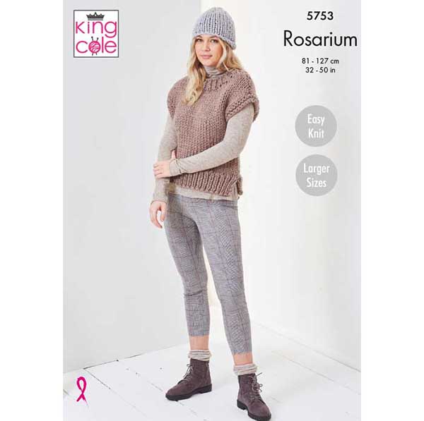 Tanks & Hat Knitted in Rosarium Mega Chunky