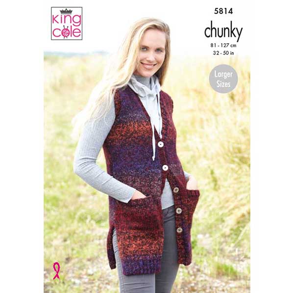 Waistcoats Knitted in Autumn Chunky