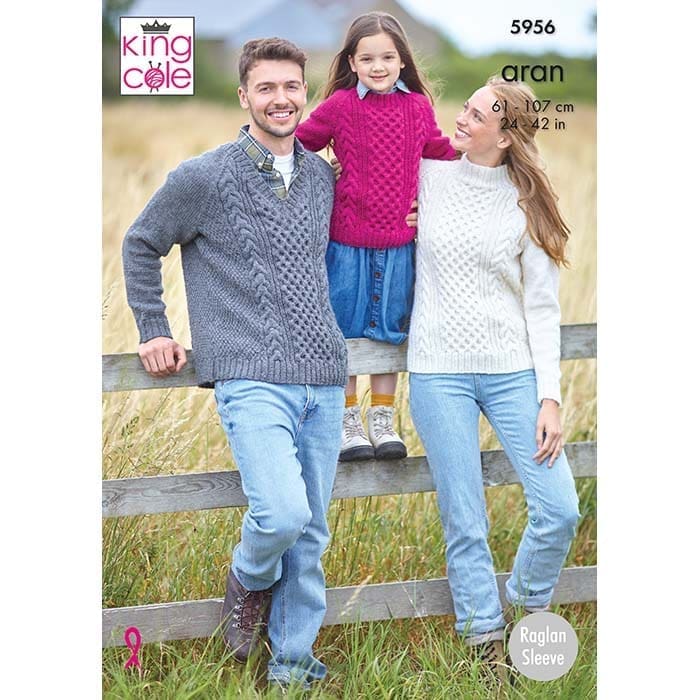 Family Sweaters Knitted in Wool Aran