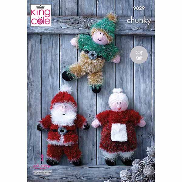 Christmas Toys Knitted with Tinsel Chunky & Dollymix DK