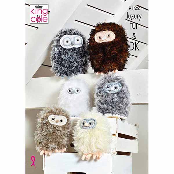 Baby Owls Knitted in Luxury Fur