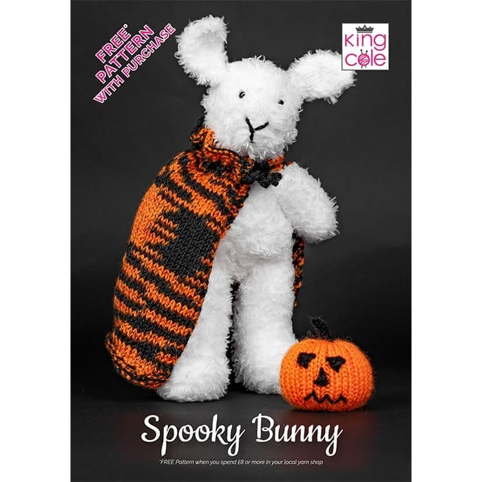 Spooky Bunny Knitted in Truffle and Glitz DK