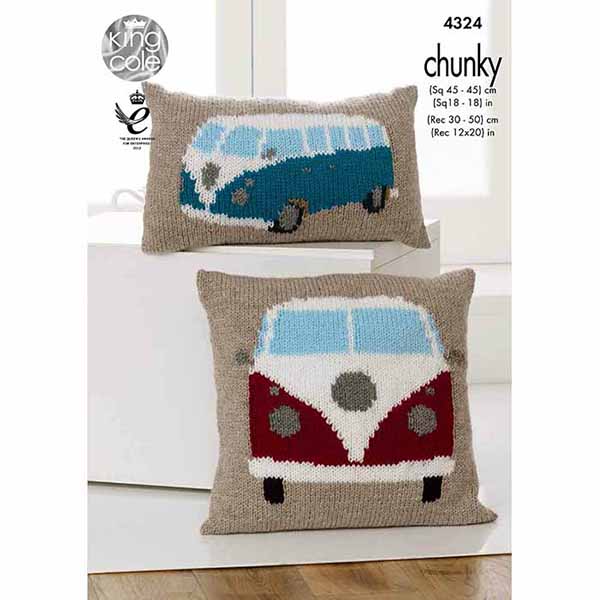 Camper Van Cushions Knitted with Big Value Chunky