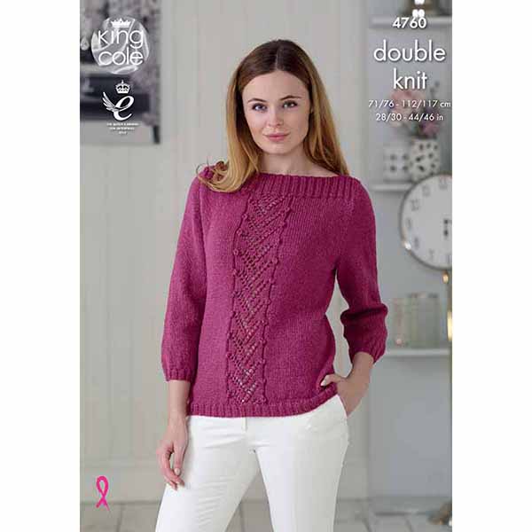 Lady's Sweater & Top Knitted with Glitz DK