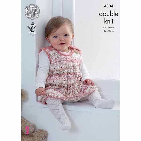 Jacket, Pinafore Dress, Tank Top & Hat knitted with Cherish DK & Cherished DK