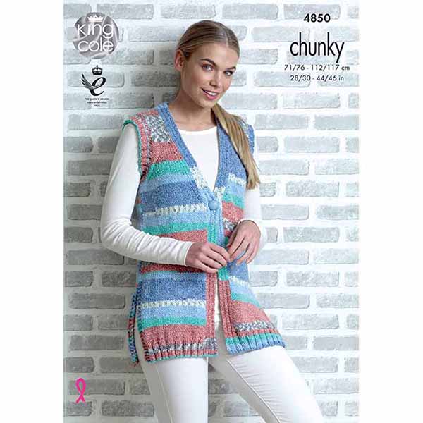 Cardigan & Waistcoat knitted with Drifter Chunky