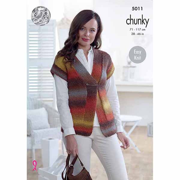 Waistcoat & Top Knitted in Riot Chunky