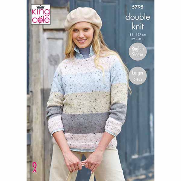 Round & High Neck Sweaters Knitted in Homespun DK