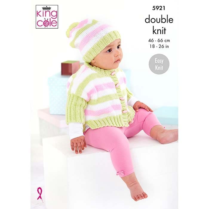 Oversized Top & Jacket with Hat Knitted in Cherished DK