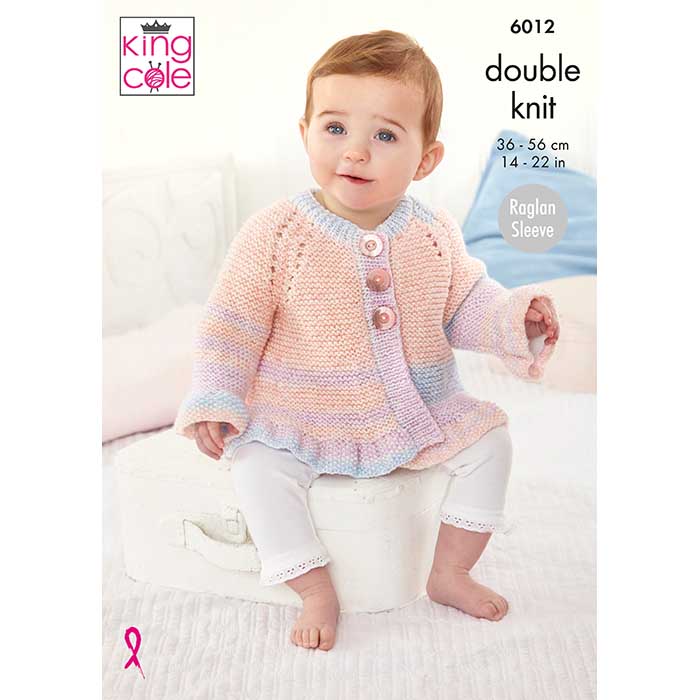 Cardigan, Dress & Gilet Knitted in Baby Pure DK