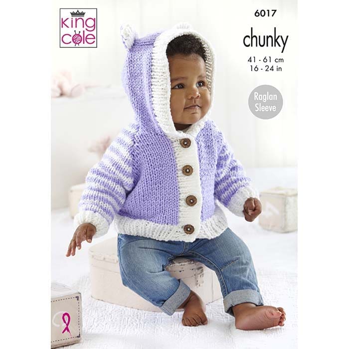 Hooded Jackets, Cardigan & Blanket Knitted in Big Value Baby Chunky