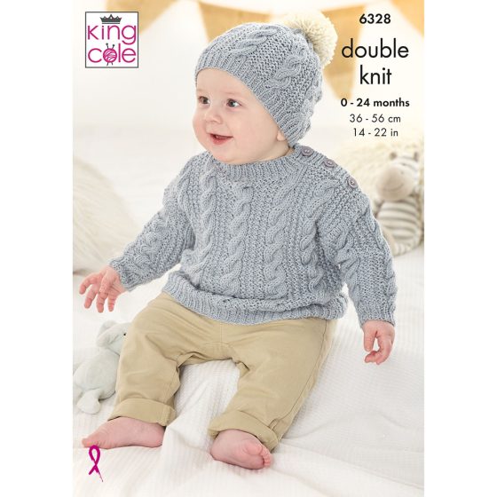 Sweater, Sleeveless Top and Hat knitted in Comfort Baby DK